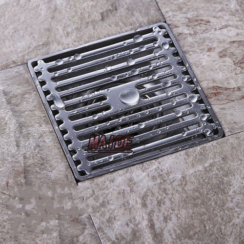 4 inch large-traffic stainless steel bathroom shower square floor waste drain