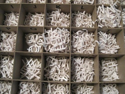 Vintage Instructo Point-Back White Letters /Symbols /Numbers 7/8&#034; Tall For Signs