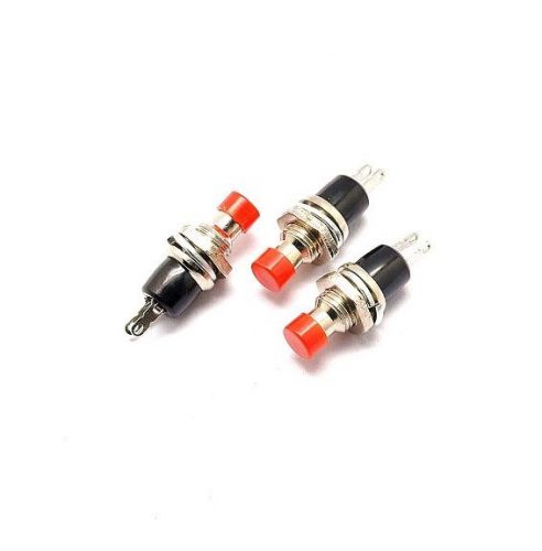 10 PCS Red Mini Lockless Momentary ON/OFF Push button Switch Mini Switch L8