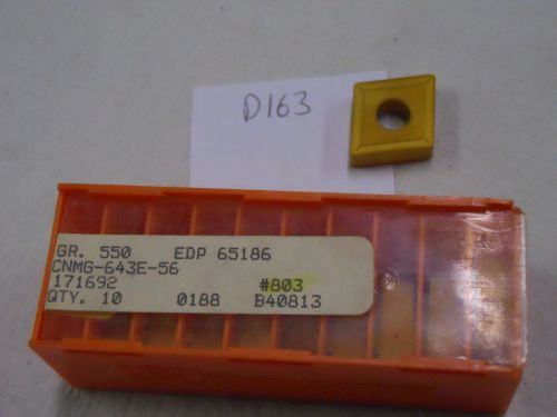 10 new seco cnmg 643e-56 carbide inserts. grade: 550. {d163} for sale