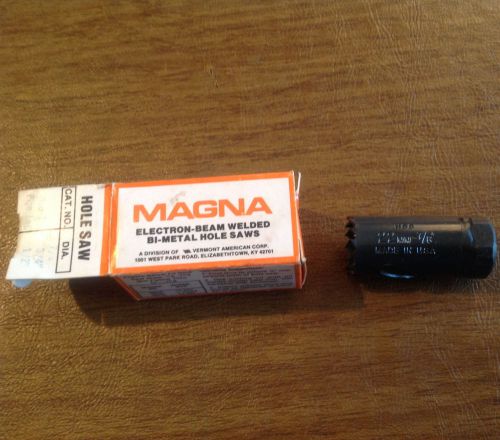 NOS Magna 44784 7/8&#034; Diameter Electron Beam Welded Hole Saw, 3/4&#034; Tap, 22mm