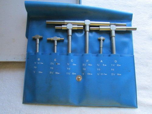 TELESCOPING GAGES,  6 PIECE SET Made in Japan, Plastic Case &amp; Box