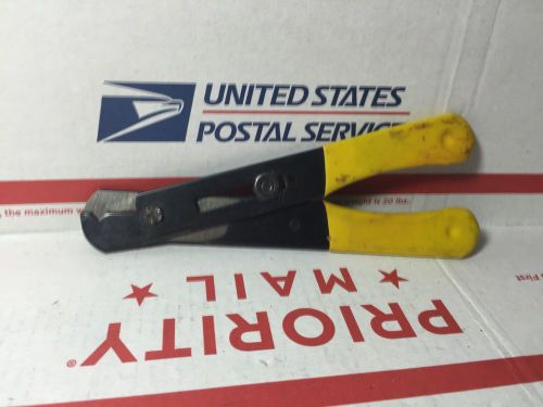 K. Miller Tool Model 100 Used Yellow Handle Wire Strippers (#0041)