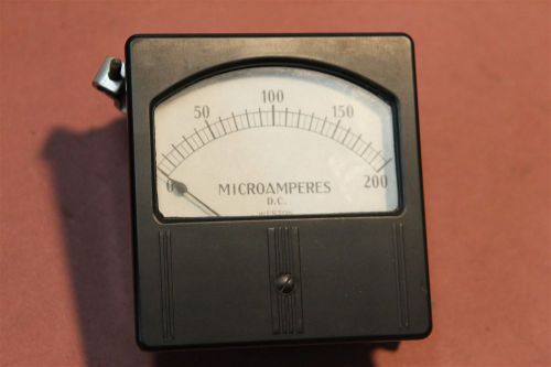 Weston DC Microamperes 0- 200 Vintage Electronics Gage Model 741