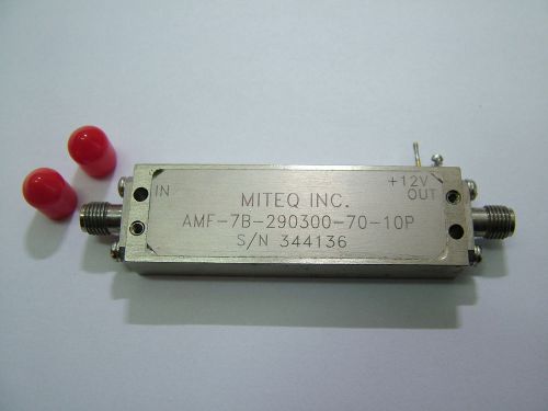 RF Amplifier 18 - 31GHz Gain: 20dB Po:12dBm MITEQ AMF-7B-290300-70-10P