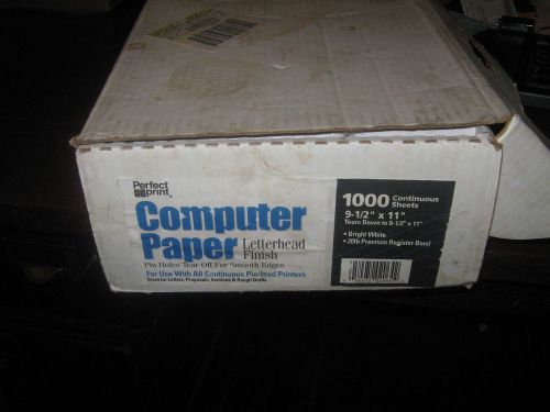 Box of Computer Paper for Continuous Feed Printers