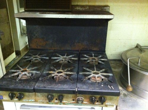6- Burner  Gas &#034; South Bend Commercial Oven