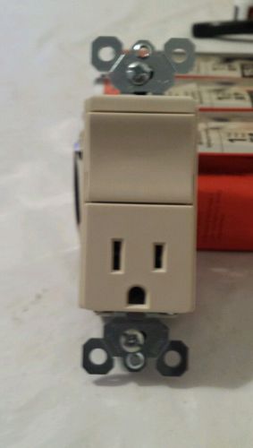 (4 pcs.)Decorator Switch &amp; Outlet Combo Single Pole 15A Plug &amp; Light Switch