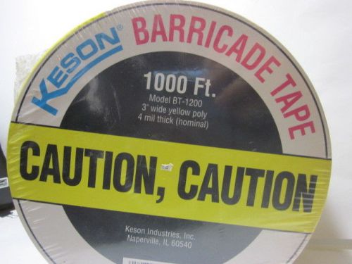 Caution Tape,  Keson BT12001000 Barricade Tape 1000 Ft. 3&#034; Wide !! Free Shipping