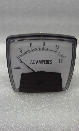 Crompton 013-75AA-LSND-C6-B3 Amperes Panel Meter 0-15 Amps AC (Input 0-5 Amps)