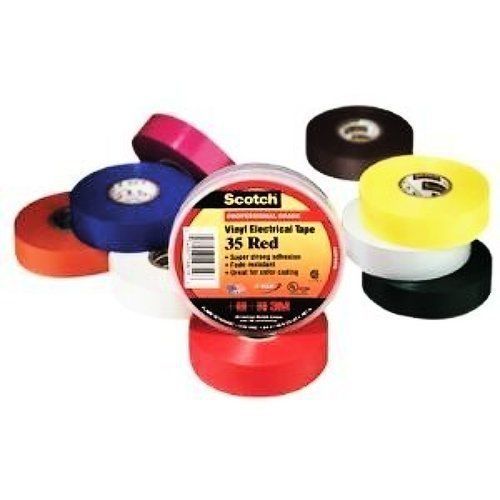 3M 10257-1 Scotch 35 Polyvinyl Chloride Color Coding Electrical Tape, 0 to 221