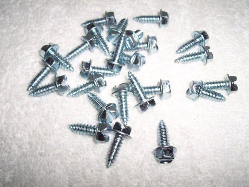 #14 x 3/4&#034; indented washer head license plate screws for sale