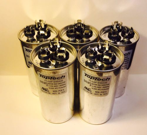 Lot 5 - dual run capacitor 5+45 45/5 mfd uf 370v 440v ac motor 370 440 vac v for sale