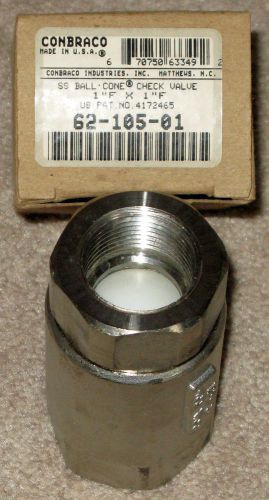 Ball cone check valve conbraco 1&#034;  # 62-105-01 new  s/s for sale