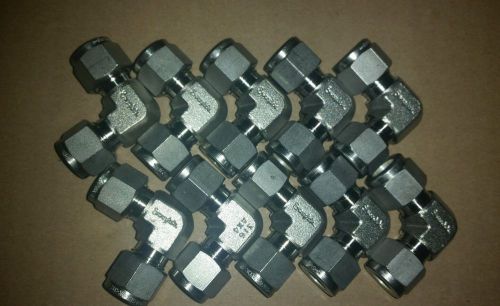 Swagelok tube fitting, union elbow, 3/8 in. tube od ss-600-9 brand new lot of 10 for sale