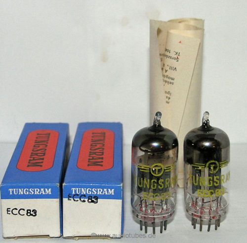 2 new tubes Tungsram ECC83 12AX7  (507009)  original box