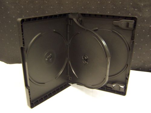 4 CD JEWEL CASE STANDARD CD DVD BLACK PLASTIC CASE - MOVIES, MUSIC