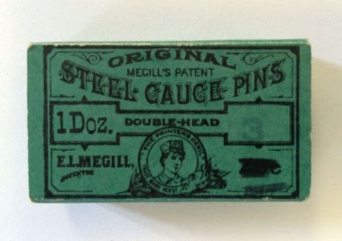 Letterpress printing gauge pins vintage megill original steel gauge pins no.3 for sale