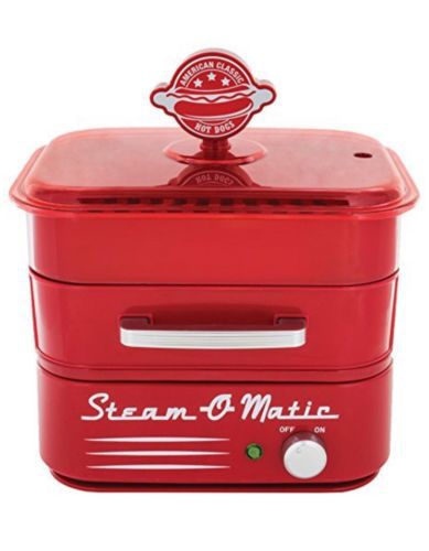 Smart Planet Hds1 Steam-O-Matic Hot Dog Steamer, Red