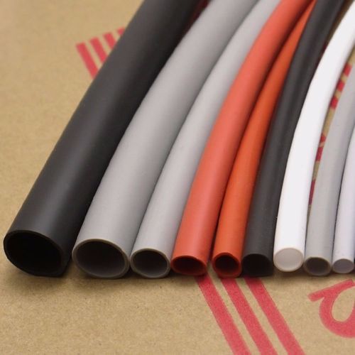 Soft Silicone Heat Shrink Tubing Sleeving Cable Corrosion Preventive Black x 2 M