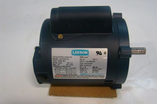Leeson 1/3 hp 3450 RPM 56C Frame SINGLE PHASE Motor 115/208-230V 100355