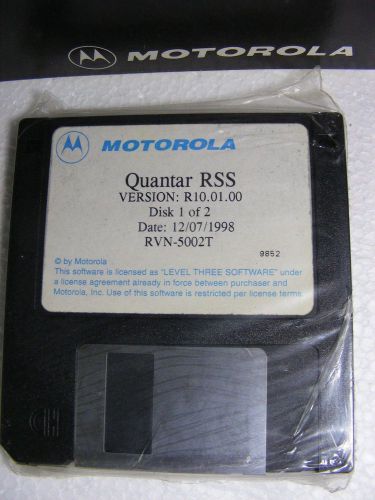 Motorola Quantar RSS Programming Software RVN5001T   Genuine