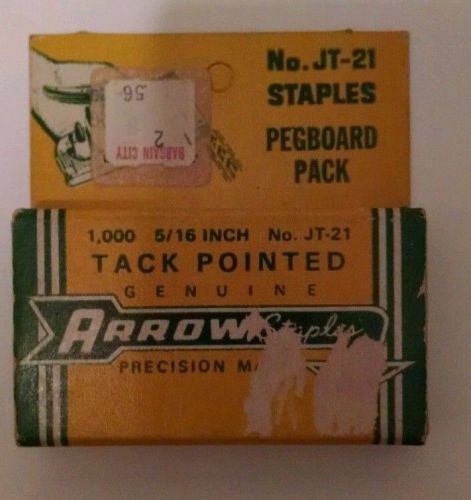 Arrow Fastener Co Inc Brand Tack Pointed Staples ~JT-21~5/16&#034; 1,000 ct
