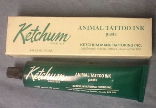 Ketchum Tattoo Ink Green Paste 5 oz Tube Livestock Pets Permanent Identification
