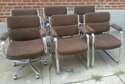 Set of 6 Vintage  Conference Room Office Chairs by Nightingale Industries