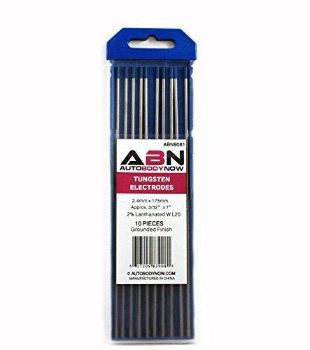 ABN TIG Tungsten Electrodes 2% Lanthanated Blue 10 Pack 3/32&#034;x7&#034; (2.4mm x 175mm)