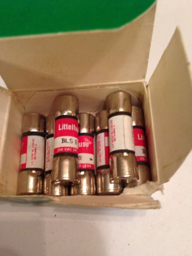 NIB LITTLEFUSE BLS8 MIDGET FUSE LOT 7 BLS-8 250VAC 10KA MIDGET FUSES