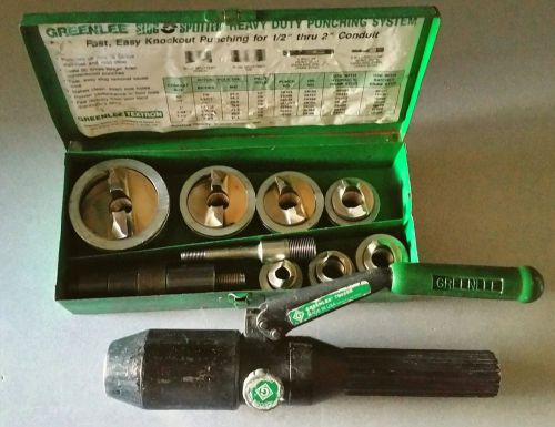 Greenlee heavy duty punch set 7307ss with 7804sb hydraulic quick draw for sale