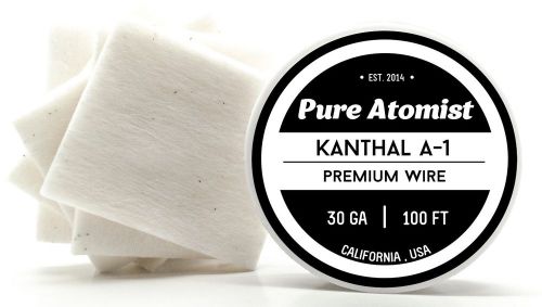 Kanthal a1 &amp; 20 japanese cotton 100 ft 30 gauge awg round wire 0.25mm 30g 100 &#039; for sale