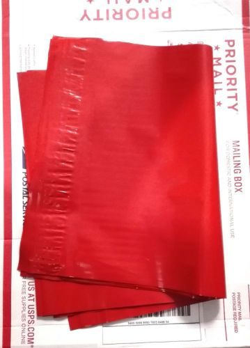 100 Poly Mailers Envelope Shipping Supply Bags 10x13&#039;&#039;Red Color
