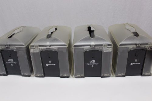 Tork Xpressnap Restaurant Napkin Dispensers with Clear Sides for Ads Lot of 4