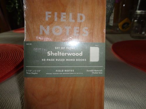 FIELD NOTES SHELTERWOOD 3 PAK SEALED BRAND NEW