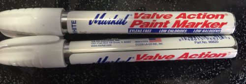 6 White Markal Valve Action Paint Markers 3mm