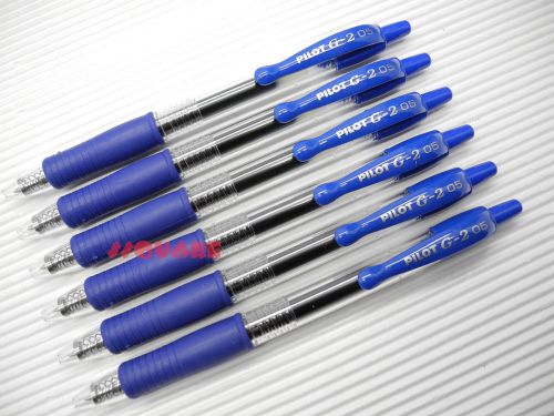 12 x pilot g-2 0.5mm extra fine retractable encre gel rollerball pens, blue for sale
