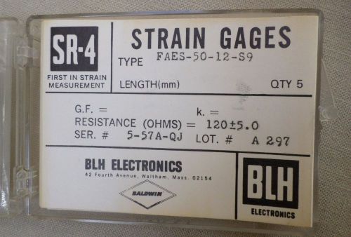 BLH SR-4 stran gauges FAES-50-12-S9 (5) each New