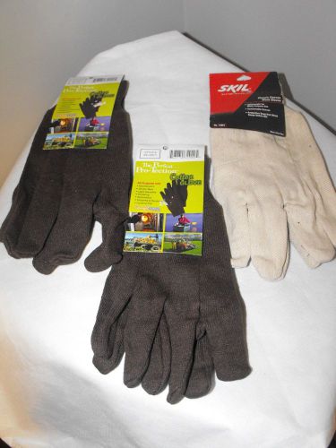 (3) Pair Cotton Work Gloves NWT