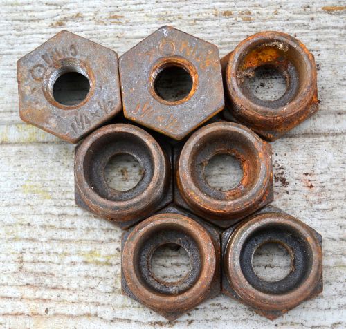 Set of 7 Cast Iron Pipe Reducing Adapters 1 1/4&#034; Male to 1/2&#034; Female #7322