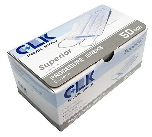 CLK Medical Supply Superior Ear Loop Procedure Face Masks Basic, Soft &amp; Light,