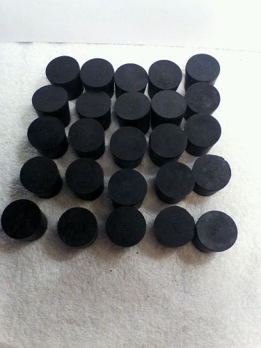 rubber stoppers  lot of 25 black  size 5