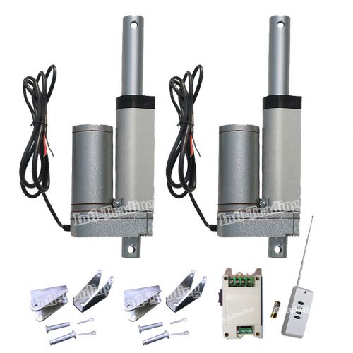 Set of 2pcs 2&#034; stroke 1500n 330lbs dc12v linear actuators &amp;wireless control kits for sale