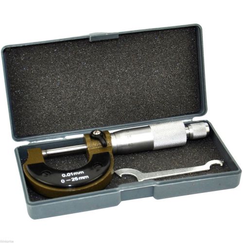 New engineers 0-25mm metric external/outside micrometer in case brand for sale
