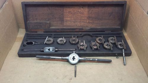 Vintage russell mfg co tap &amp; die set  1/4&#034; to 1/2&#034; for sale