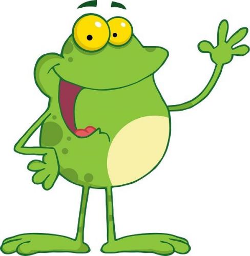 30 Custom Waving Frog Personalized Address Labels