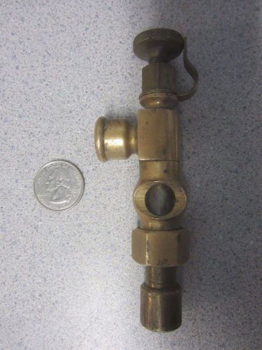 Antique lunkenheimer primer valve glass hit miss engine brass oiler cin. ohio for sale