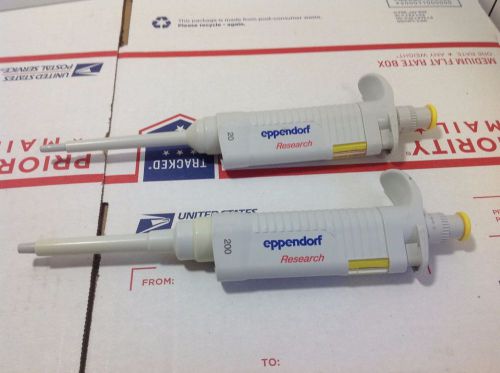 Set 2 Eppendorf Research Series Adjustable Volume Pipette 20 ul,200 ul #11