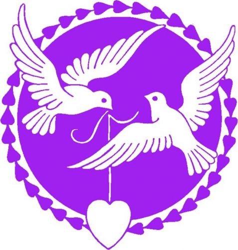 30 Custom Purple Love Doves Personalized Address Labels